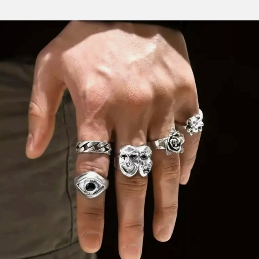 Gothic Statement Ring Set - image 8